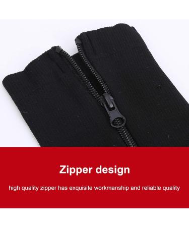 Buy ZLXHDL Compression Socks with Zipper - 2 Pairs of Open Toe Compression Stockings for Men & Women (S/M) - Black - Buy Online on SooperMarket.com