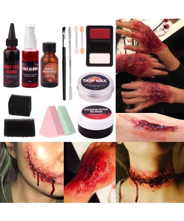 Ultimate Halloween SFX Makeup Kit | Scars Wax Fake Blood Face & Body Paint Set - Buy Online on SooperMarket.com