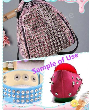 100 Sets Colorful Crystal Rivets Silver Spots Studs Double Cap for DIY Leather-Craft | AB Crystal 8MM - Buy Online on SooperMarket.com