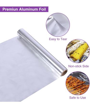 Lineslife Heavy Duty Non-Stick Aluminum Foil Wrap 12x65' - Pack of 4 | Thicker, 65 Sq Ft Aluminum Roll - Buy Online on SooperMarket.com