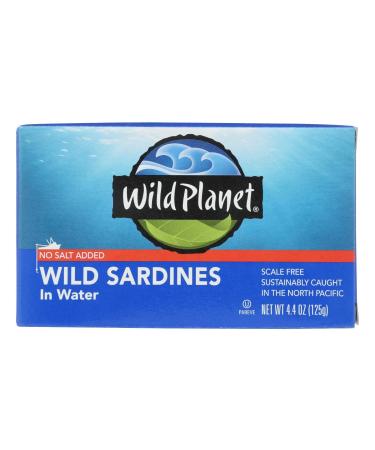 Wild Planet Wild Sardines in Water, 4.375 Ounce - 12 per case.