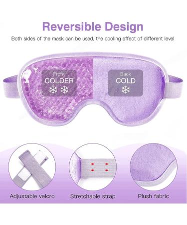 Gamufw Cooling Eye Mask Hot Cold Therapy Gel Eye Mask for Puffy Eye Migraine Relief Headache Dark Circles Dry Eyes Swollen Eyes Sinus Pain (Purple) - Buy Online on SooperMarket.com