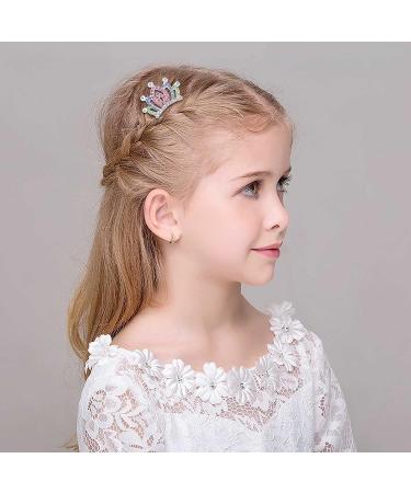8 PCS Mini Crystal Rhinestone Princess Crown Hair Comb Set for Girls - Perfect Birthday Party Hair Decoration - Buy Online on SooperMarket.com