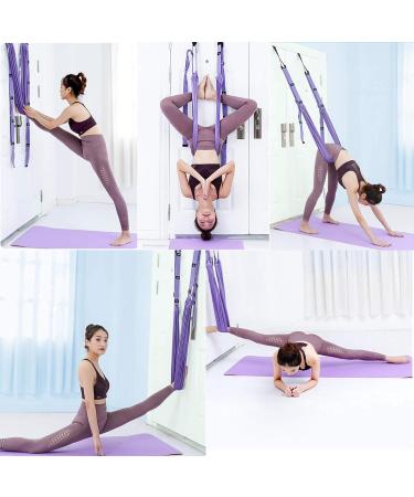Yogagurt Stretch Band Premium Polyester Cotton Yoga Belt for Inversion Stretching Flexibility Training & Pilates Purple 1 Piece - Buy Online on SooperMarket.com