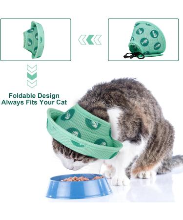 Heyu-Lotus Cat Cone Collar Soft Adjustable Recovery Collar | Green-M 21-28cm - Buy Online on SooperMarket.com