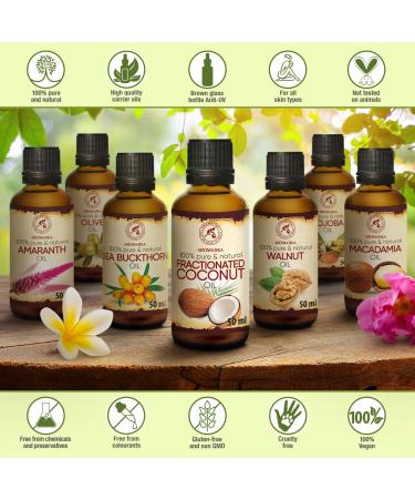 Fractionated Coconut Oil 50ml - 100% Pure & Natural Odorless Beauty Oil for Skin Hair & Massage - Best Essential Oil for Body & Facial Care - Buy Online on SooperMarket.com