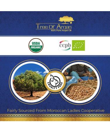 Tree of Argan Pure Argan Oil 100ml - High Quality Natural Moisturizer for Skin Hair & Nails - Rich in Vitamin E - Buy Online on SooperMarket.com