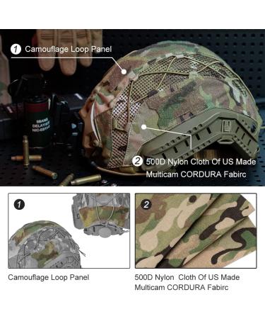 TOPTACPRO Camouflage Helmet Cover for Fast Helmet Size M/L - Cordura 500D Nylon | Paintball Shooting Gear - Buy Online on SooperMarket.com