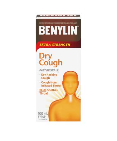 BENYLIN Extra Strength Dry Cough Syrup Relieves Dry Cough symptoms 100mL