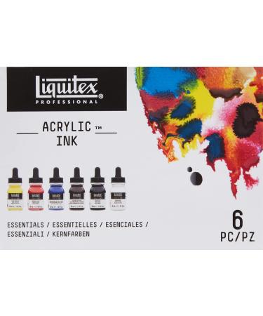 Liquitex Professional Acrylic Ink, 1-oz (30ml), Essential Color Set, Set of 6 Essential - Set of 6
