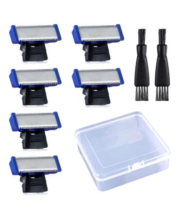 Shaver Replacement Head 6PCS Compatible With Microtouch Solo 2PCS Shaver Clean Brush With Box (6PCS)