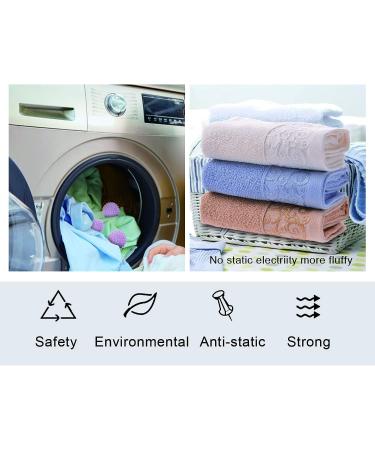4 Pack Eco Laundry Dryer Balls - Reusable Silicone Fabric Softener Alternative for Quick Drying | Light Purple - Buy Online on SooperMarket.com