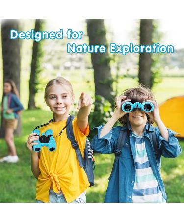 Kids Binoculars 8x21 High-Resolution for Boys & Girls | Compact Binoculars for Bird Watching, Camping, Hiking | Ideal Gifts for 3-12 Year Olds | Blue - Buy Online on SooperMarket.com