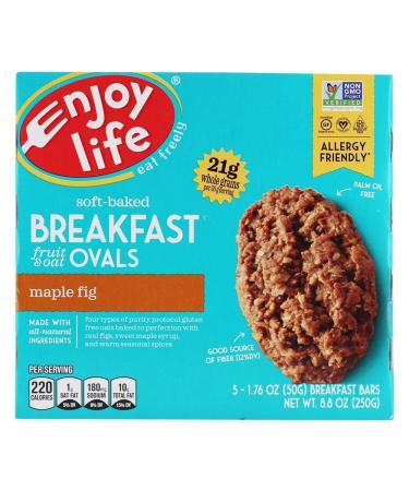Enjoy Life Foods Soft-Baked Breakfast Fruit & Oat Ovals Maple Fig 5 Bars 1.76 oz (50 g) Each