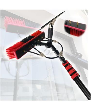 Window Cleaning Brush Equipment High-Strength Carbon Fiber Retractable Water Fed Pole Set Scrubbing Brush with Squeegee 55cm Brush Head 9M/30FT