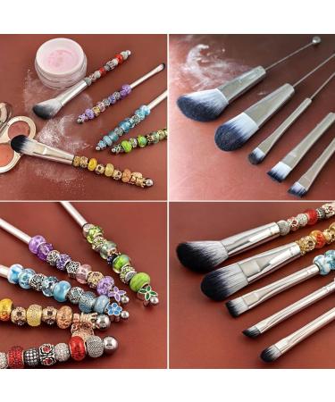 Beaded Cosmetic Brush Metal Handle Makeup Brush Perfect For Contouring Defining Blending Concealer Brush - Buy Online on SooperMarket.com