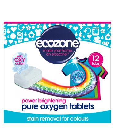 Ecozone Pure Oxygen Stain Removal and Brightener for Colours 12 Tablets