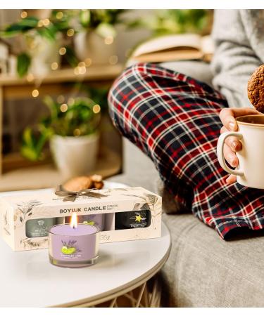 Fragrance Candle Gift Set for Women | 6 Relaxation Candles for Anxiety | Special Collection in Blue Purple & Black - Buy Online on SooperMarket.com