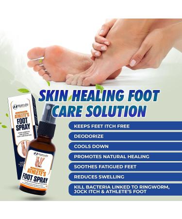 Natrulo All Natural Athlete s Foot Spray - 1oz Liquid Antifungal Itch Relief - Vegan Essential Oil Remedy for Fungus Treatment and Skin Healing - Buy Online on SooperMarket.com