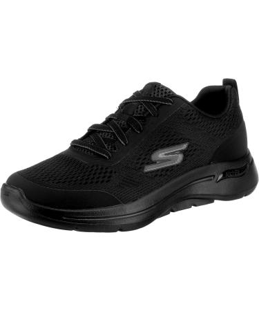 Skechers Men's Go Walk Arch Fit Idyllic Sneaker 44 EU Black Textile Synthetic Trim