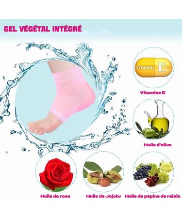 Buy 3 Pairs Moisturizing Gel Heel Socks | Soft Open Toe Socks for Dry Skin Care | International Shipping Available - Buy Online on SooperMarket.com