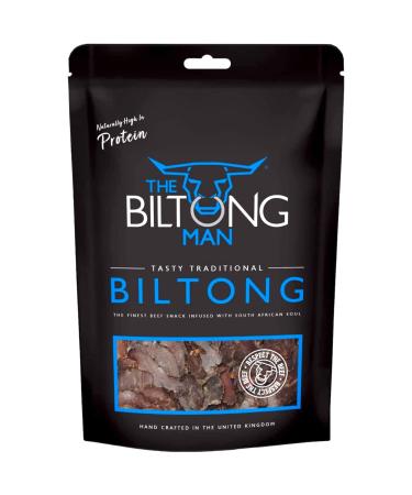The Biltong Man | Tasty Traditional Lean Beef Biltong | Healthy High Protein Dried Beef Snack | Low Calorie Gluten-free & Keto-friendly | 500 g (Pack of 1)