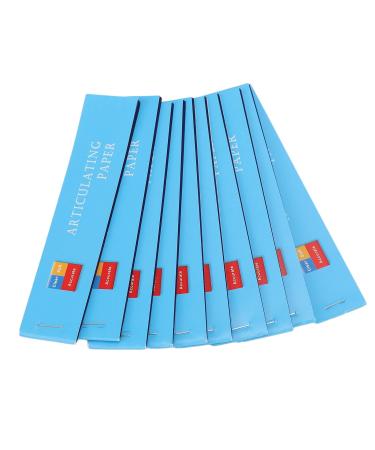 10 blue thin dental articulation papers for the inspection of prostheses and the recording of dental traces exact recording easy to use