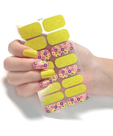 Buy Stick-On Nail Polish Stripes - Full & Half Hardened Gel Glitter & Marble Designs - ZE0242 | International Shipping Available - Buy Online on SooperMarket.com