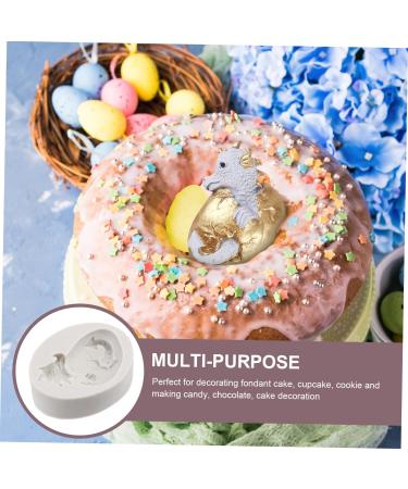 EXCEART Easter Candle Molds Clay Making Tools Easter Dessert Easter Egg Mould Easter Jelly Cupcake Topper Decorating Polymer Silicone Dragon Candy Mold Easter Snack Mousse Chocolate White - Buy Online on SooperMarket.com