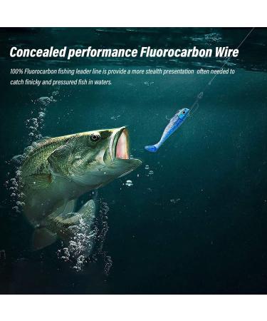 SEAOWL Fluorocarbon Fishing Leader 20-80LB 12pcs - Saltwater/Freshwater Leaders with Swivels and Snap - Buy Online on SooperMarket.com