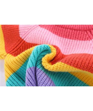 Mud Kingdom Baby Girl Rainbow Stripe Sweater Pullover Pink 12-18 Months - Buy Online on SooperMarket.com