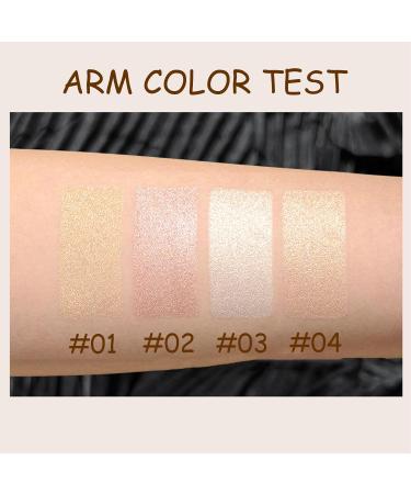 Shefave Highlighter Makeup Palette - Highly Pigmented Shimmer Colours for Long-Lasting Silky Makeup - 04 Beige Gold (40g) - Buy Online on SooperMarket.com