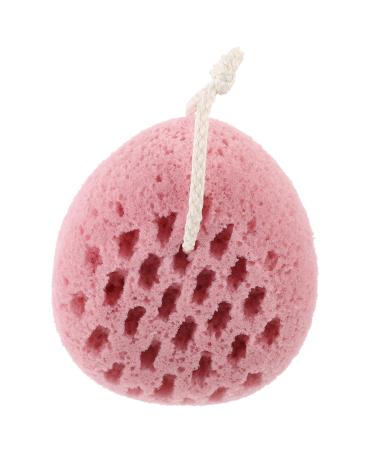 KOMBIUDA Bath Sponge Ball Body Scrub Sponge Mesh Pouf Bath Scrunchies Loofah Scrub Body Sponges for Shower Sponge Loofah Scrubber Exfoliating Sponge Cute Bath Wipe Polyurethane Child Pink