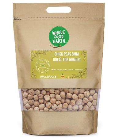 Wholefood Earth Dried Chick Peas 8mm (Ideal for Hummus) 500g | GMO Free | Natural | Vegan | High Protein