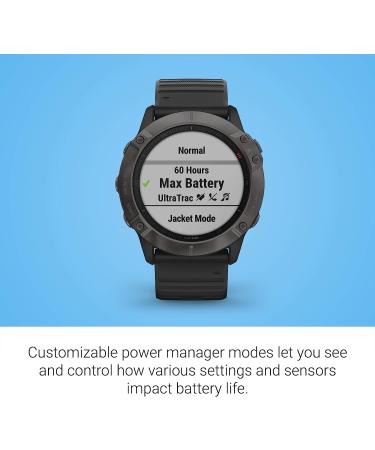 Garmin Fenix 6X Pro Solar GPS Watch | Mapping, Music, Pulse Ox Sensors | Dark Gray (Renewed) - Buy Online on SooperMarket.com