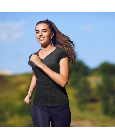 BALENNZ Women's Workout Shirts 5-Pack | Moisture-Wicking & Quick-Dry | Active Athletic Gym T-Shirts - X-Large | Dark Grey, Light Grey, Blue, Wine Red, Watermelon Red - Buy Online on SooperMarket.com