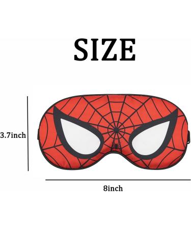 Cartoon Design Silk Sleep Mask - Soft, Breathable & Adjustable | Red | for Sleep/Shift Work/Travel/Nap - Buy Online on SooperMarket.com
