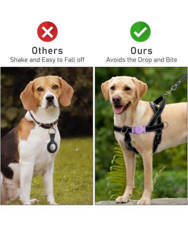 Vancle 2-Piece Silicone Airtag Case for Dog Collar - Waterproof Pet Loop Holder Black & Navy Blue - Buy Online on SooperMarket.com