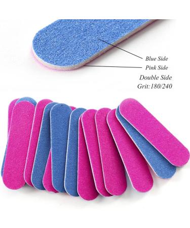 Dajidafu 100 Pieces Sandpaper Nail File Lightweight Wear-resistant Double Sided Crystal Polishing File Cosmetic Pedicure Manicure - Buy Online on SooperMarket.com