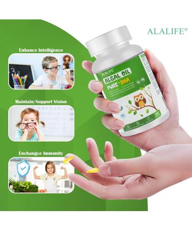 ALALIFE Pure DHA Algal Oil Supplement 170mg for Brain Bone & Heart Health & Joint Support - Non-GMO - Buy Online on SooperMarket.com