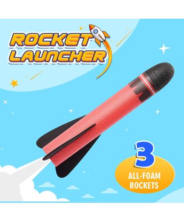 EUCOCO Rocket Toy Set - 3 Foam Rockets Fun Garden Toy & Perfect Birthday Gift for Kids Ages 3-12 Multi-Colored - Buy Online on SooperMarket.com