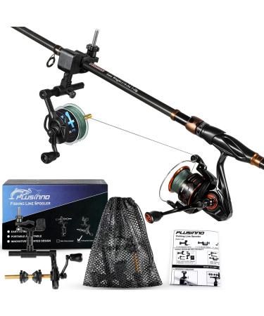 PLUSINNO Fishing Line Spooler with Unwinding Function, Fishing line Spooling Station Versatile for Both Thick & Thin Rods, Works with Spinning Reel, Cast Reel Without Line Twist Fishing Rod Clamp Spooler
