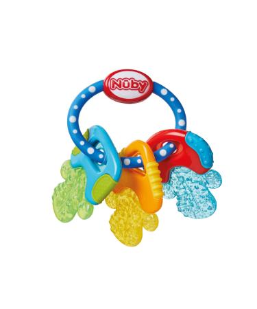 N by bite ring for babies promotes visual sense & motor skills gripping with ICE gel also reaches the molars from 3+ months 600 blue 1 piece (1 Pack)