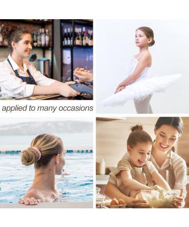 Sularpek Hair Nets 24PCS - Invisible Bun Nets 50cm - Elastic Edge Mesh Hair Nets for Women with 10PCS U Shaped Hair Pins - Light Brown - Buy Online on SooperMarket.com