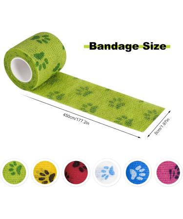 Heyu-Lotus Pet Vet Wrap for Dogs 5cm x 4.5m - 6 Rolls | Self Adhesive & Cohesive Bandages - Buy Online on SooperMarket.com
