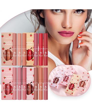 3 Pack Waterproof Nude Liquid Lipstick - Long-lasting Moisturizing Gloss | Non-Stick Lip Color - Make-Up #04 - Buy Online on SooperMarket.com