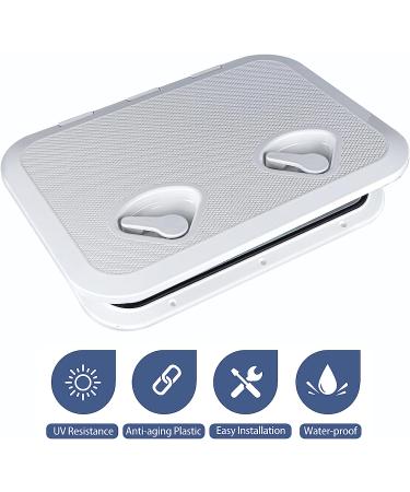 SmartMarine White Marine Deck Access Hatch 17.3x12.4 - Rectangle Boat Deck Hatch & Lid - Buy Online on SooperMarket.com