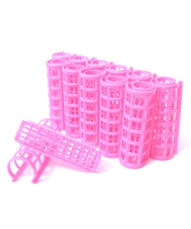 Kamay's Medium Hair Rollers Comb Curlers Clips Styling Rollers Hair Curls Wave Style Hairdressing Curlers Tools (Plastic Styling 20mm/ 7/8" 12PCS) Plastic Styling 20mm 12PCS