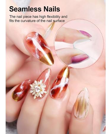 Kalolary Dual Nail Forms Set | 120PC Stiletto Nail Tips + 10 Blue Nail Clips Nail File & UV Gel Brush for Professional Nail Art Extension - Buy Online on SooperMarket.com