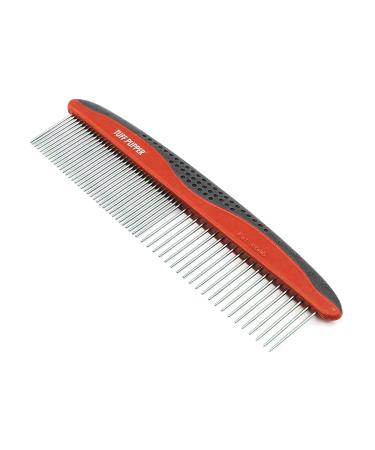 Tuff Pupper Dog Grooming Comb | Easily & Safely Remove Dead, Matted Knotted Hair | Ergonomic Pet Detangling Combs | No-Slip Safety Handle For Precision Control | Rounded Tips Prevent Scratching